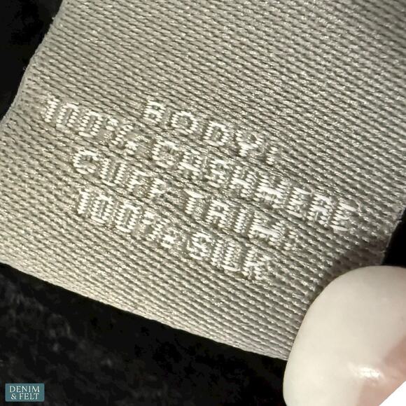 Neiman Marcus Cashmere Collection Bell Sleeve Black Silk Trim Sweater Large - Picture 10 of 11